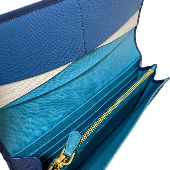 PRADA - Navy Saffiano Leather Long Wallet 198-071125 - Picture 7 of 9